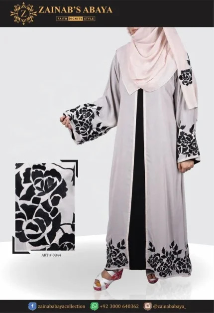 chiffon embroidery abaya