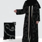 Nida front open gown abaya with a sleek and modest design, perfect for casual and formal wear.