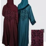 Nida velvet front open abaya with a luxurious and elegant design, perfect for formal occasions.