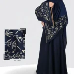 Umbrella Gown Abaya with elegant embroidery, offering a flowing and stylish design.