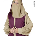 Nida maxi abaya in waistcoat style, offering a modern and modest design with a layered look.