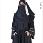 Zainab Plated Frill Abaya with stylish plated frill design