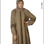 Zainab plain maxi abaya with a simple and elegant design, perfect for a modest and classic look.