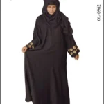 Zainab plates maxi abaya with elegant embroidery, featuring a pleated design for a stylish and modest look.