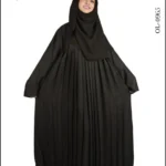 Zainab maxi abaya with pleated design, offering a modest and stylish look.