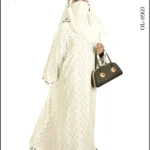 New Zainab double chiffon abaya with a flowing and elegant design, perfect for special occasions.