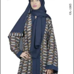 Nida chiffon front open gown abaya with a lightweight and elegant design.