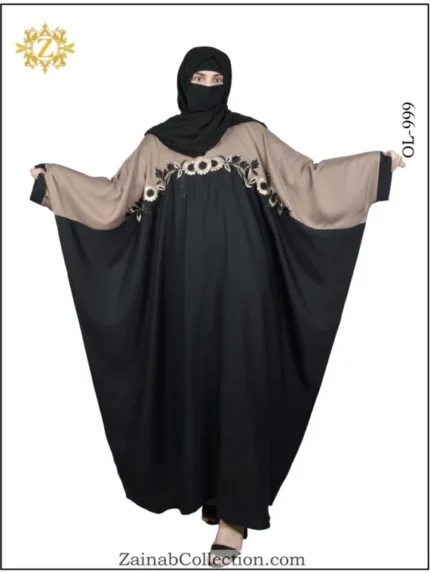 Butterfly abaya with flowing design and intricate embroidery, offering an elegant and modest look.