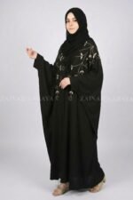 New Nida Butterfly Abaya with Embroidery On Front – 0813 - Image 4