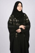 New Nida Butterfly Abaya with Embroidery On Front – 0813 - Image 2