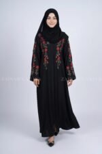 Nida Front Open Abaya With Embroidery – 0862 - Image 4