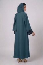 Nida Color Front Open Gown Abaya Embroidery Work On Cuff – 0793 - Image 5