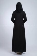 Embroidered Front Open Gown Abaya for women with a matching scarf
