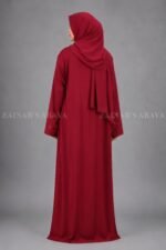 Nida Front Open Gown Abaya for Women with a matching scarf
