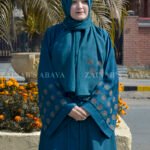 Nida Front Open Gown Abaya Embroidery On Sleeves – 0942