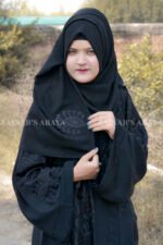 Front Open Gown Abaya in Nida fabric