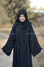 Front Open Gown Abaya in Nida fabric