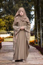 New Nida Embroidery Butterfly Abaya OL-0770 - Image 4