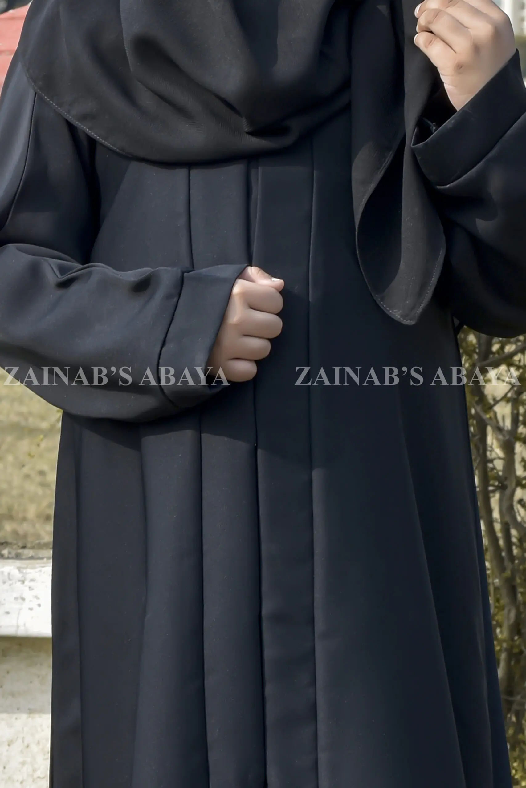 Black Abaya for Kids OL-753 - Image 4