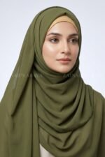 Plain Scarf for Girls in Zinc Color-Premium Fabric Acc58 - Image 6