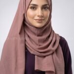 Plain Scarf for Girls in Zinc Color-Premium Fabric Acc58