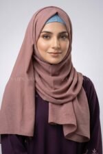 Plain Scarf for Girls in Zinc Color-Premium Fabric Acc58