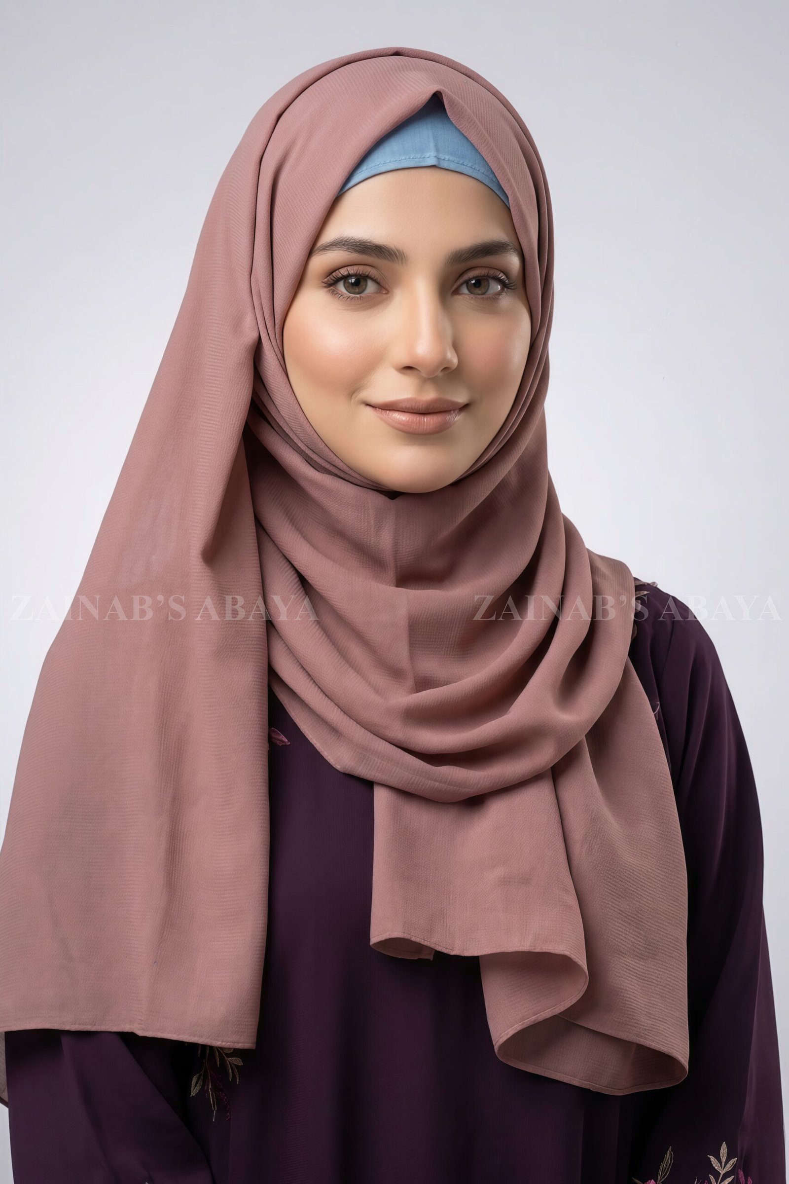 IMG_2128 Plain Scarf for Girls in Zinc Color-Premium Fabric Acc58 - Image 1