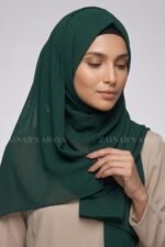 Plain Scarf for Girls in Zinc Color-Premium Fabric Acc58 - Image 7