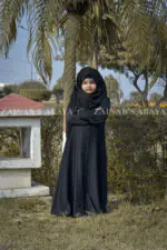 Black Abaya for Kids OL-753 - Image 6