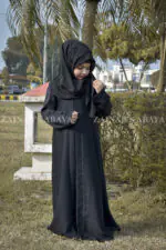 Black Abaya for Kids OL-753 - Image 5
