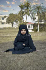 Black Abaya for Kids OL-753 - Image 8