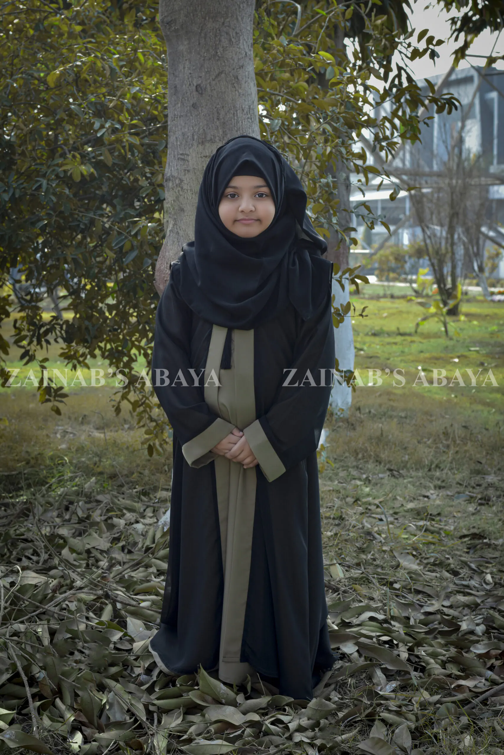 _ZZZ9617+ Double Gown Abaya for Girls Double Gown abaya for Kids