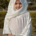 White Kaftan Abaya with Embroidery
