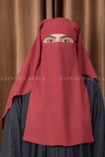 Red Layered Niqab