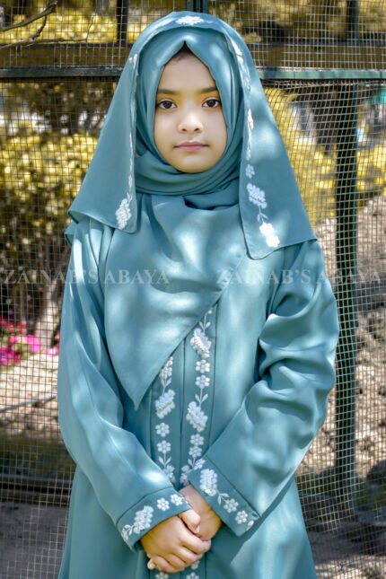 Embroidered Front Open Abaya