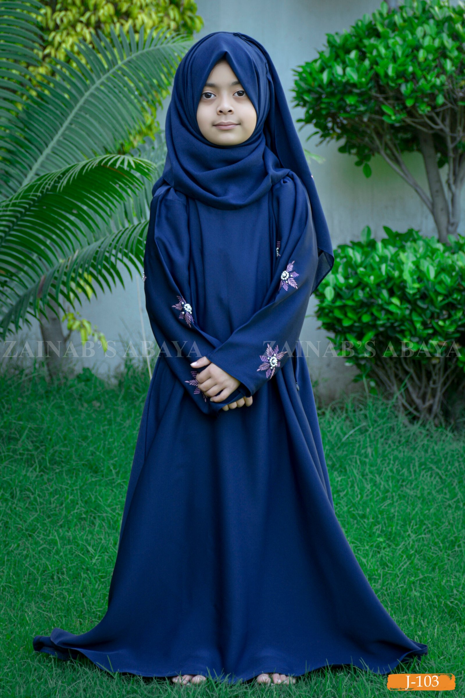 _ZZZ1695+ Maxi Abaya in Navy Color