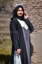 Stylish Maxi Abaya in Nida OL-1055 - Image 4