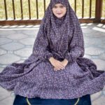 Purple Namaz Chadar in Summer Fabric Acc-026
