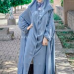 Jade Colored Iraqi Chadar in Nida Korean Fabric with Button Style on Front