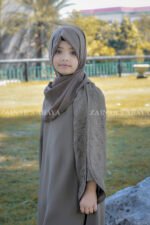 Maxi Abaya for Girls with Embroidery J-115 - Image 3