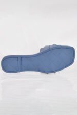 Blue shade formal women slipper featuring a cross twist strap and subtle stone work. A chic, graceful pick from the Z. Collection — stylish, comfortable, and affordable