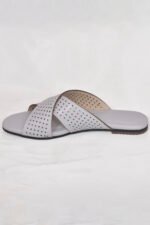 Women Slipper in Light Grey Color with Classic Style