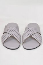 Women Slipper in Light Grey Color with Classic Style