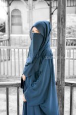 Kaftan Abaya with Embroidery on Front and Sleeves with same color scarf.