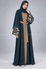 Elegant Embroidered Gown Abaya OL-1088 - Image 3
