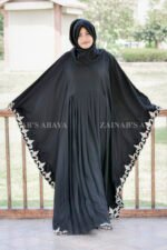 Black Kaftan Abaya with Border Embroidery OL-720 - Image 3
