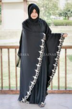 Black Kaftan Abaya with Border Embroidery OL-720 - Image 2