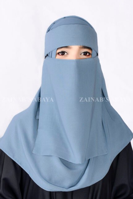 Saudi Niqab in Jade crafted with premium Chiffon Fabric