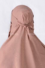 Saudi Niqab in Light Brown Color which is crafted in chiffon fabric