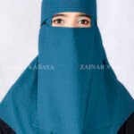 Saudi Niqab in Zinc Color which is crafted in chiffon fabric